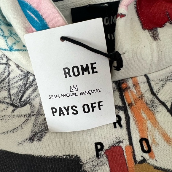 Basquiat "A-One" Unisex Hoodie Rome Pays Off - Picture 12 of 13